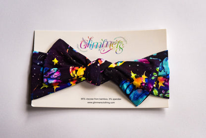 Headband with bow - Glimmery Ghouls