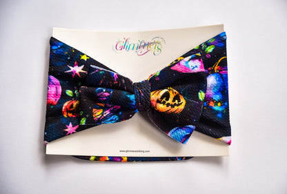 Headband with bow - Glimmery Ghouls