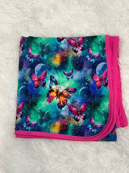 50"x50" 2-Layer Bamboo Blanket - Cosmic Flutters